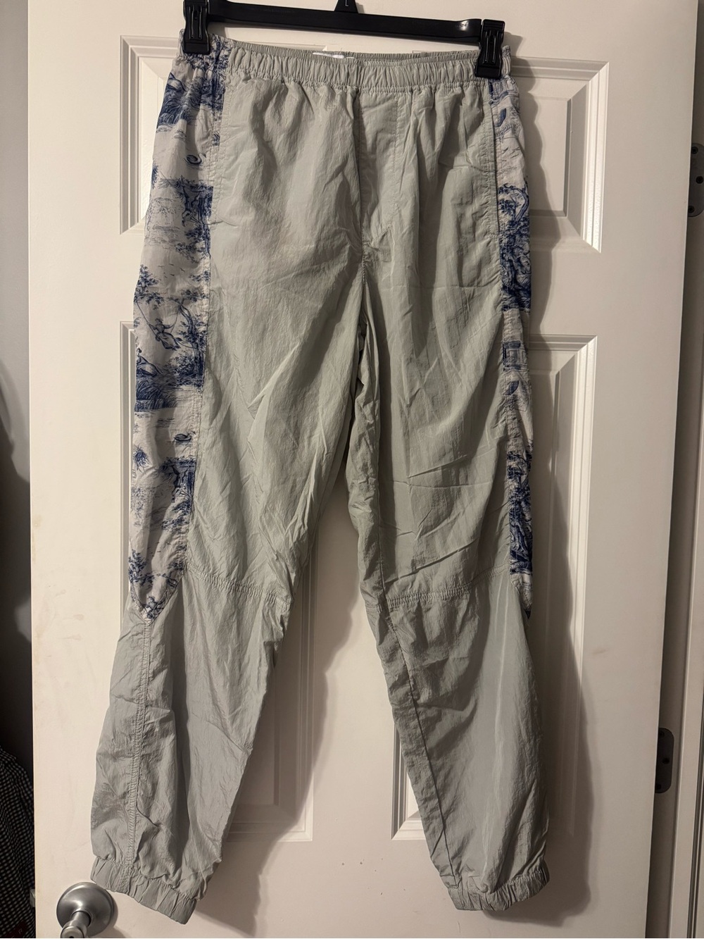 Urban Outfitters Printed Side Panel Joggers Gray & Blue Medium